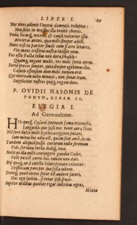 P. Ovidii Nasonis De Ponto, Liber II.