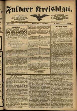 Ausgabe vom Montag, den 14. Dezember 1908.