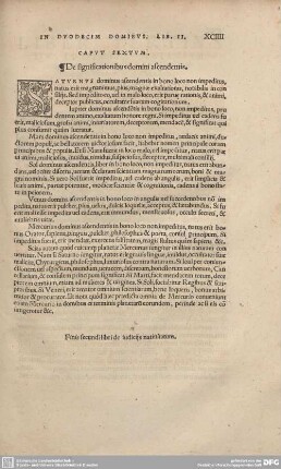 Caput Sextum. De significationibus domini ascendentis.