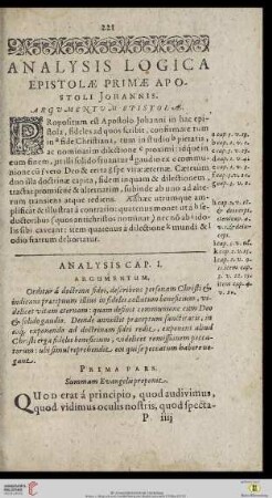Epistolae primae apostoli Johannis