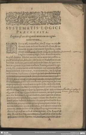 Systematis Logici Praecognita
