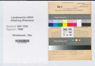 Entnazifizierung Otto Wroblewski, geb. 09.08.1909 (Techn.Angest.)