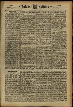 Zweite Ausgabe vom Samstag, den 19. Oktober 1912.