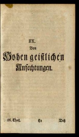 IIX. Von Hohen geistlichen Anfechtungen