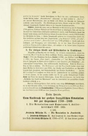 Dritte Periode. Vom Ausbruch der großen französischen Revolution bis zur Gegenwart 1789-1889