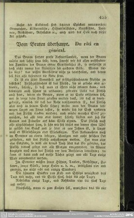 Vom Braten überhaupt