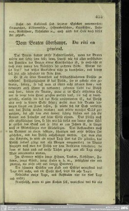 Vom Braten überhaupt