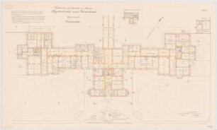 Psychiatrische- und Nervenklinik der Charité, Berlin: Lehrgebäude: Grundriss Untergeschoss 1:100