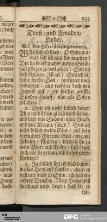 Trost- und Freuden-Lieder.