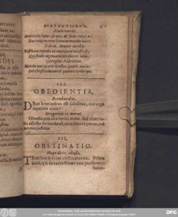 121. Obedientia.