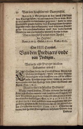 Dat IIII. Capittel. Van den Predigers unde van Predigen.