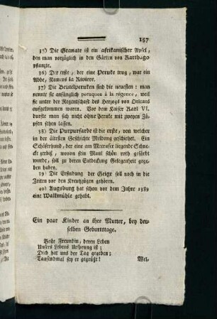 157-158, Ein paar Kinder an ihre Mutter, bey derselben Geburtstage