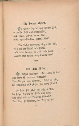 Die Sonne scheint.