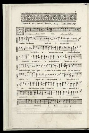 Primus Altus, Secundi Chori