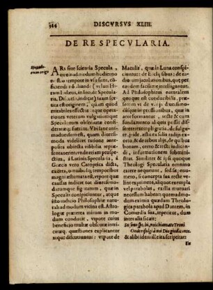 De Re Specularia. [Discursus XLIII.]