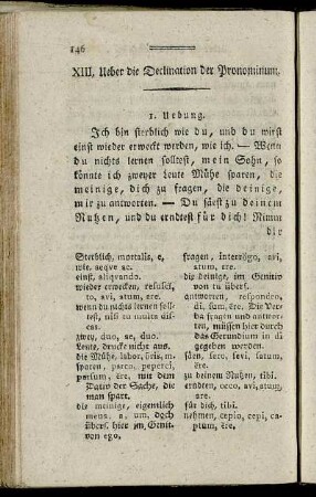 XIII. Ueber die Declination der Pronominum.