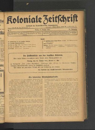 Nr. 3. Berlin, 17. Januar 1913. 14. Jahrgang.