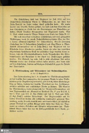2. Mobilmachung und Abtransport ins Aufmarschgebiet (1. bis 12. August 1914)