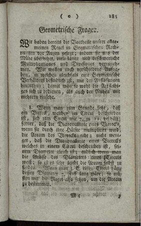 Geometrische Fragen.