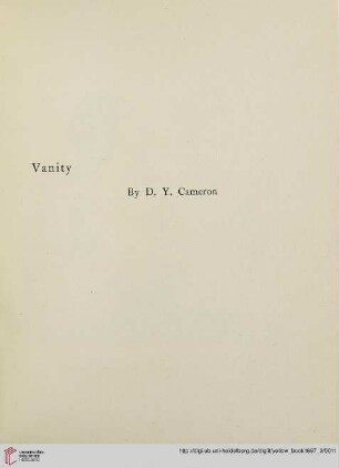 Plate: Vanity by D. Y. Cameron