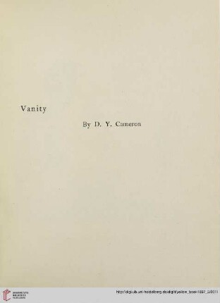 Plate: Vanity by D. Y. Cameron