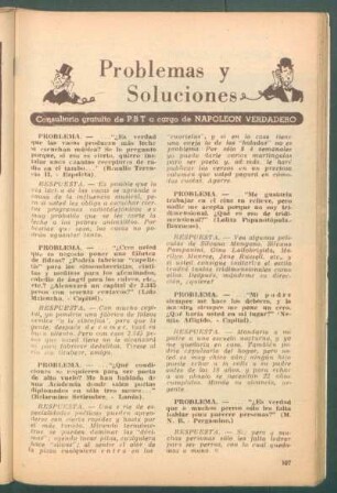 Problemas y soluciones : Consultorio gratuito de PBT a cargo de Napoleón Verdadero