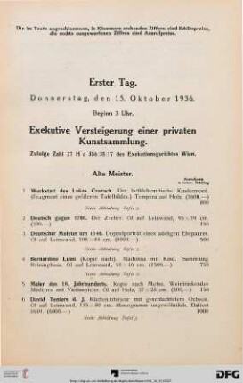 Alte Meister. (Nr. 1-24)