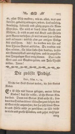Die zwölfte Predigt