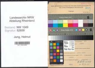 Entnazifizierung Helmut Jung , geb. 31.08.1918 (Gerichtsreferendar)