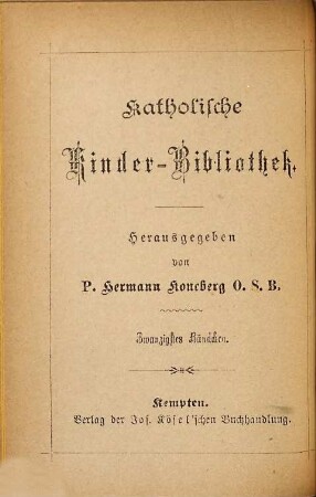 Leo XIII. : ein Lebensbild entworfen für die liebe Kinderwelt