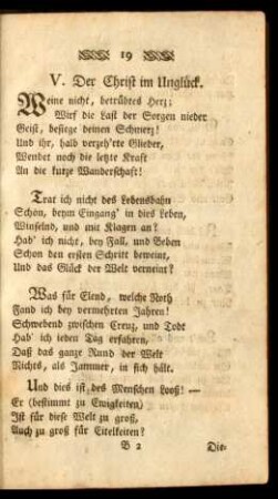V. Der Christ im Unglück