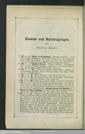 Zusätze und Berichtigungen zum zweiten Bande