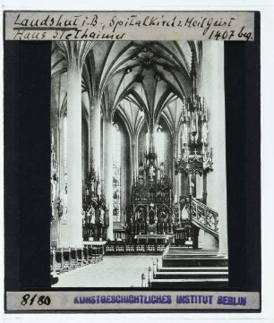 Landshut, Heilig-Geist-Kirche : Innenansicht, Blick nach O