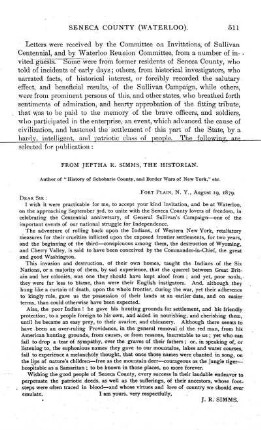 Letters from invited Guests : JEFTHA R. SIMMS.