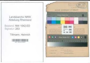 Entnazifizierung Heinrich Tillmann , geb. 11.04.1887 (Lehrer)