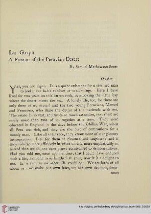 10: La Goya : a passion of the Peruvian desert