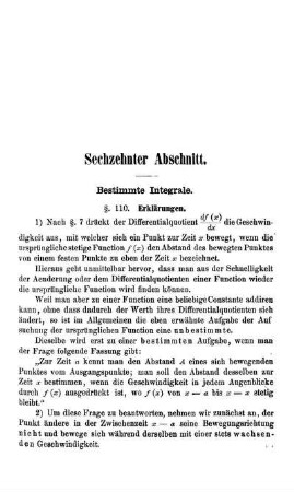 Sechzehnter Abschnitt. Bestimmte Integrale.