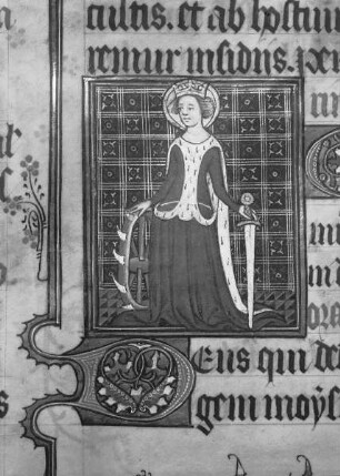 Missale des Simon Renoul — Ausschnitt: Heilige Katharina, Folio 254 verso