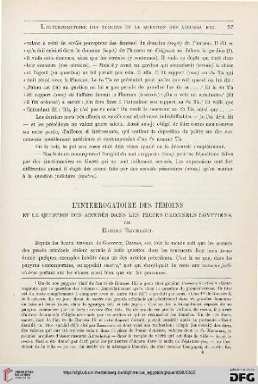 8: L' interrogatoire des témoins et la question des accusés dans les procès criminels égyptiens
