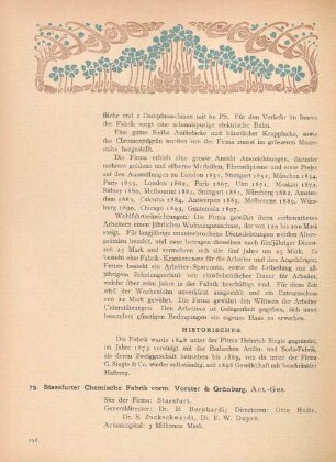 79. Stassfurter Chemische Fabrik vorm. Vorster & Grünberg, Act.-Ges.