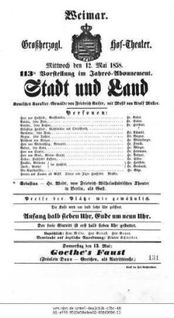 Stadt und Land
