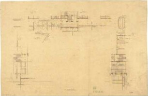 Fischer, Theodor; Bayreuth (Bayern); Rathaus (Umbau Infanteriekaserne) und Saalbau - Grundriss 1. OG