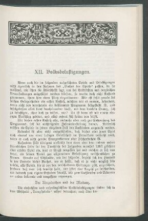 XII. Volksbelustigungen.