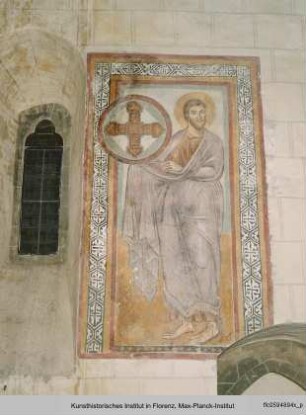 Innendekoration von San Bevignate in Perugia : Dekoration der südlichen Langhauswand