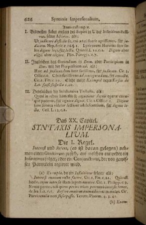 Das XX. Capitel. Syntaxis Impersonalium. - [Cap. XXV.] Syntaxis Interjectionum.