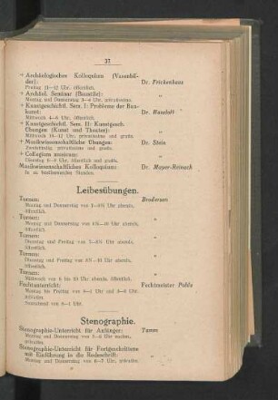 Stenographie.