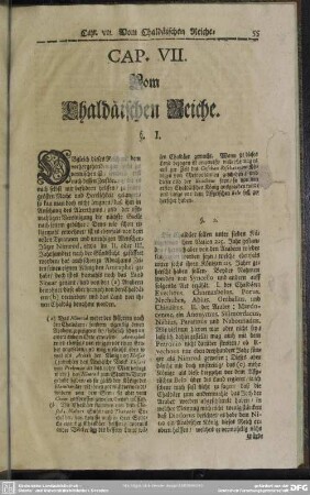 Cap. VII. Vom Chaldäischen Reiche