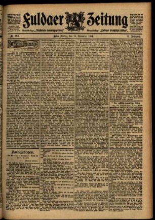 Ausgabe vom Freitag, den 18. November 1904.