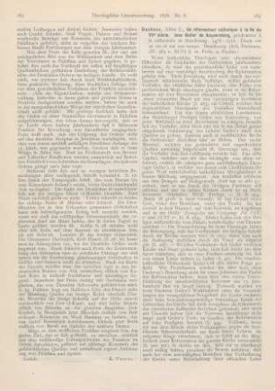 184-185 [Rezension] Dacheux, L., Un réformateur catholique à la fin du XV siècle. Jean Geiler de Kaysersberg, prédicateur à la cathédrale de Strasbourg. 1478 - 1510. Étude sur sa vie et sur son temps