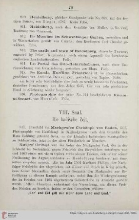 VIII. Saal (Nr. 817 - 861)